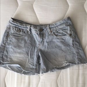 American Eagle Pinstripe Jean Shorts